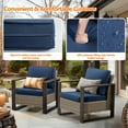 thumbnail image 6 of Meetleisure 2-Piece Outdoor Rattan Dining Chairs with Removable Cushions, Navy, 6 of 8