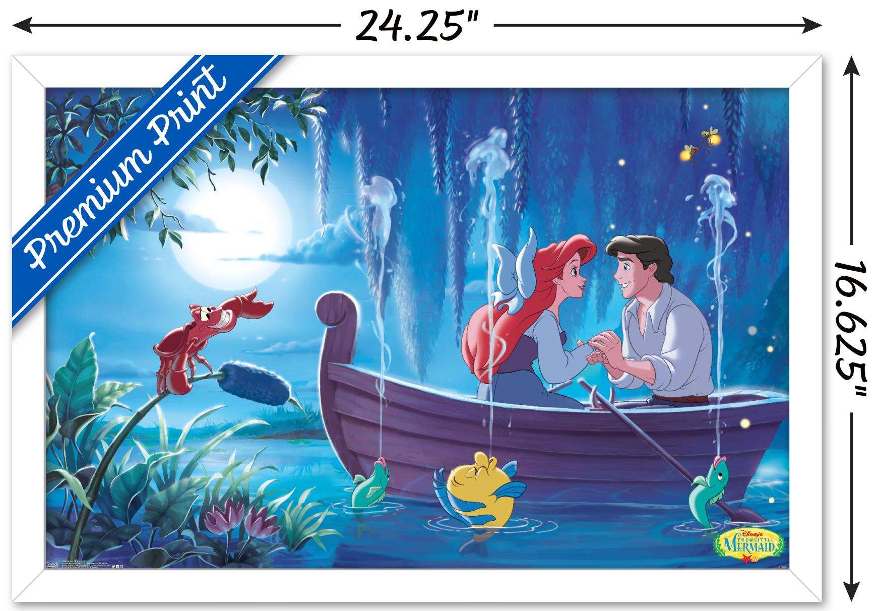 Disney The Little Mermaid - Ariel - Kiss The Girl Wall Poster, 14.725" x 22.375", Framed