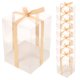 thumbnail image 1 of 1Escubio de cajas de boda Cubo Clear PVC Cubo transparente Cajas de regalo con cinta, 1 of 8