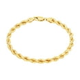 thumbnail image 2 of Nuragold 14K Real Yellow Gold Rope Diamond Cut Chain Bracelet 7"-9" (1.5mm-10mm) Italian Jewelry for Men & Women, 2 of 22