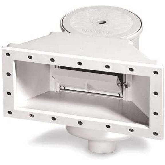 Splash Pools Universal Wide Mouth Above Ground Pool Skimmer, Plastic White