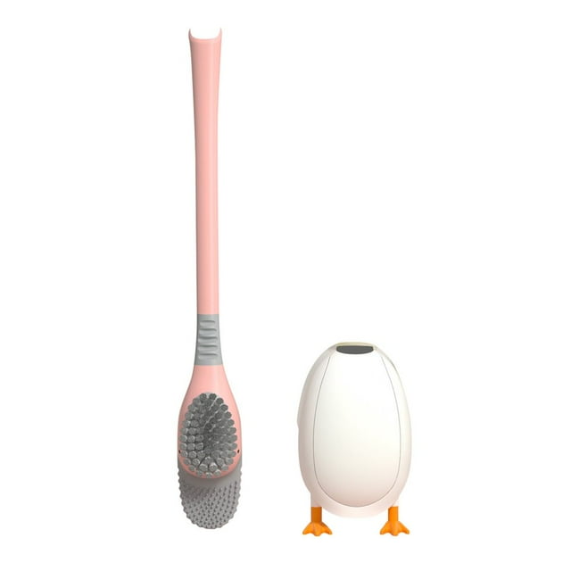 Brosse de Toilette à Tête Incurvée à Angle Réglable TPR Brosse de Salle de Bain à Économie de Main-D'œuvre pour Hôtel