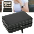 thumbnail image 1 of Ichiias Watch Box 4Grids Portable Travel Jewelry Display Storage Box Zipper Collector Case Organizer, 1 of 8