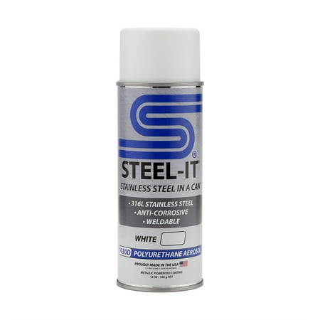 Steel-It 1030D Polyurethane, Industrial Paint Coatings, Weldable, Easy to Apply - White (1 Pack)