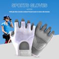 thumbnail image 1 of Guantes De Fitness Guantes de fitness de medio dedo Guantes de ciclismo suaves Accesorios deportivos (L Púrpura), 1 of 6