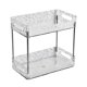 thumbnail image 5 of Estante de almacenamiento para baño, soporte, contenedor, bandeja de escritorio, bandeja para guardar cosméticos Blanco claro 2 capas., 5 of 9