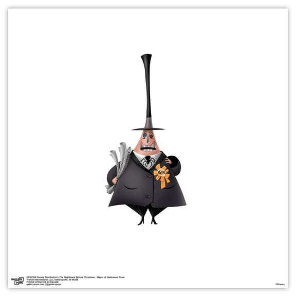 Gallery Pops Disney Tim Burton's The Nightmare Before Christmas - Mayor Wall Art, Unframed Version, 12" x 12"