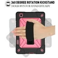 thumbnail image 4 of Dteck Case For Samsung Galaxy Tab S6 Lite 10.4 inch 2020 Model SM-P610 P615, Heavy Duty Rugged 3 Layer Full Body Protection Case Kickstand Cover with Adjustable Shoulder Strap,Black/Rose, 4 of 7