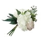 thumbnail image 4 of Ramo de flores de peonía artificial, decoración floral de boda, centro de mesa de oficina en casa, flor falsa, blanco rosa Kearding HA7160-02B, 4 of 6