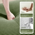 thumbnail image 4 of Lincordor 4-seater sofa, made of soft corduroy fabric, ergonomic design, fully compressed and vacuum packed, free combination without assembly, suitable for bedroom and study,Green, 4 of 9