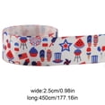 thumbnail image 3 of JZCHUNTOY 1 Pack American Flag Swallowtail Ribbon, 14.75 FT, Double Sided Patriotic Satin Ribbon, Fade Resistant DIY Craft Bow Ribbon for Independence Day Gift Wrapping Party Decor, 3 of 6