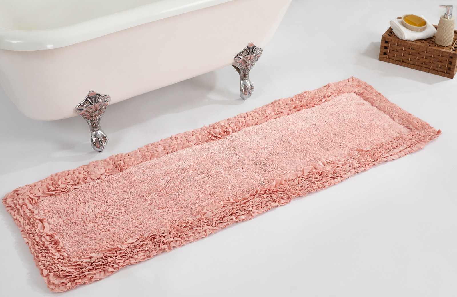 Ruffle Rug 20X60 Pink