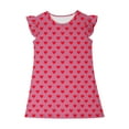 thumbnail image 5 of Hduncf Flutter Sleeve Dress for Girls Summer Casual Sundress Cute Heart Print Tank Dresses Kids Dress Pink 13 Years, 5 of 8