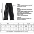 thumbnail image 4 of SEARCHI Women Casual Pants Baggy Cargo Pants  Wide Leg Loose Trousers Streetwear Jogger Trousers Hippie Punk Style, 4 of 6