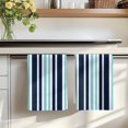 thumbnail image 7 of Turquoise Navy Blue Striped Kitchen Towels Set of 3, Modern Minimalist Ombre Lines Absorbent Dish Towels for Kitchen, Microfiber Hand Towel, Quick Drying Tea Towel for Cleaning Decorative Dishcloths, 7 of 7