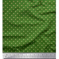 thumbnail image 1 of Soimoi Green polyester Crepe Fabric Cookies Food Fabric Prints By Yard 52 Inch Wide, 1 of 5