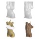 thumbnail image 1 of Molde de silicona con forma de cuerpo humano para minería térmica, creativo, medio retrato, aromaterapia, yeso, molde para velas corporales, 1 of 5