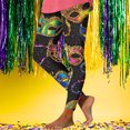 thumbnail image 5 of Lorytime Women Leggings Carnival Diamond Glitter Mardi Gras Pants Elastic Waist Hoilday Tights Trousers Running Outwear, 5 of 6