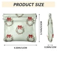 thumbnail image 3 of PU Leather Coin Purse Wallet Compact Water-Resistant Card Cases Money Organizers Christmas Wreaths and Red Bows, 3 of 7