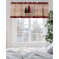 thumbnail image 4 of Farmhouse Merry Christmas Kitchen Valances for Windows Red Black Buffalo Plaid Xmas Trees Valance Curtains&nbsp; for Kitchen /Living Room/Bedroom/ Bathroom Decor, 54"x18 " ,Rod Pocket 1 Panel,, 4 of 7