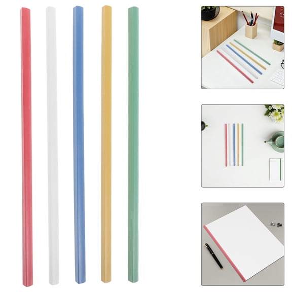 PENIKOKO 25pcs Binding Bars Slide Grip Document Covers for Reports Presentations Assorted Colors Loose Leaf Paper
