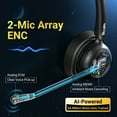 thumbnail image 5 of Blucalm V5.4 Wireless Headset with Microphone, Computer Headset with Charging Base & USB Dongle for PC, Wireless Headphones with Noise-Cancelling Mic for Work, WFH, Teams, 5 of 10