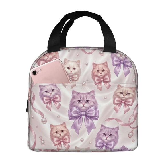 Cat Lunch Bag Lunch Box For Women,Leakproof Lunch Tote Large Capacity,Reusable Insulated Lunch Tote Bag,Keep Warm And Fresh,Cooler Bag Lunch Container For Work/Office/Picnic/Travel