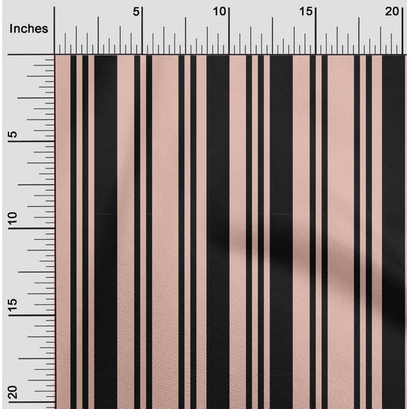 oneOone Georgette Viscose Fabric Bayadere Stripe Print Fabric BTY 42 Inch Wide