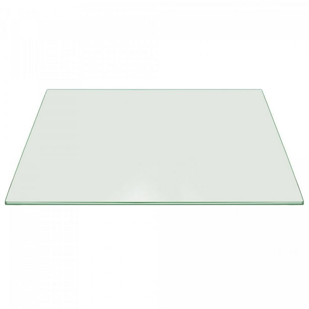 32 X 36 Inch Rectangle Glass Table Top 3 8 Thick Tempered With Pencil Polish Touch Corners Com 32 X 36 Inch Rectangle Glass Table Top, How Thick Should Glass Be For Table Top