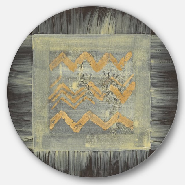 Designart 'Galm Abstract I' Art Mural Cercle en Métal - Disque de 36