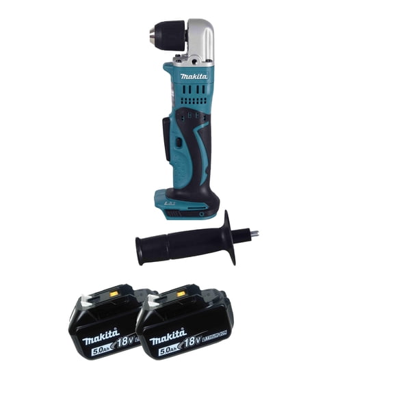 Makita XAD02Z 18V LXT Cordless 3/8" Angle Drill with (2) 5.0Ah Batteries
