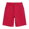thumbnail image 6 of BXJX Girls Casual Shorts, Summer Relaxed Fit Knee Length Elastic waist Kids School Uniform Shorts Red Size 5-6 T, 6 of 9