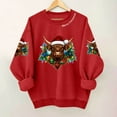 thumbnail image 4 of Uootdi Christmas Long Sleeve for Gift Women Matching Christmas Sweater for Family Christmas Cat Merry Christmas Xmas Tree Chris tmas Lights Sets, 4 of 4
