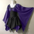 thumbnail image 2 of Trajes medievales renacentistas para mujer, vestido con corsé pirata, vestido corto irlandés tradicional con manga acampanada, 2 of 5