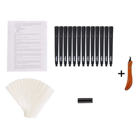 Majek High Traction Oversize Arthritic Golf Grips and Grip Kit + Utility Hook Blade (13 Grips Grip Tape clamp Grip Removal Hook Blade Instructions)