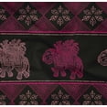 thumbnail image 4 of oneOone Organic Cotton Poplin Twill Fabric Floral & Elephant Block Printed Craft Fabric BTY 42 Inch Wide, 4 of 4