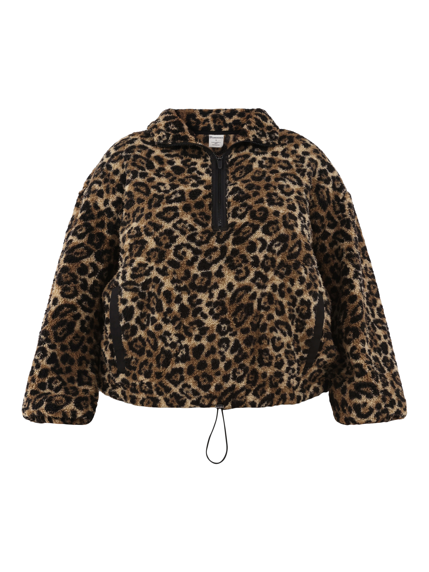 No Boundaries Half Zip Plush Pullover with Pockets, Women's and Women's Plus