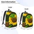 thumbnail image 4 of Balery Sunflower3 Vintage Canvas Backpack for Men and Women - Large Capacity, Durable Travel Laptop Bag for School, Work, Hiking, and Outdoor Activities, 4 of 7