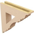 thumbnail image 5 of Ekena Millwork 3 1/2"W x 16"D x 16"H Olympic Traditional Rough Cedar Woodgrain TimberThane Bracket, Primed Tan, 5 of 7