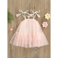 thumbnail image 4 of Chollius Toddler Infant Baby Girls Sleeveless Dress Dot Print Adjustable Shoulder Straps Tulle Dress Summer Clothing, 4 of 7