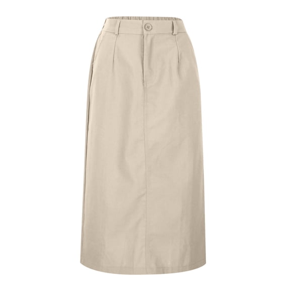 Maxi Skirts for Women Pink Ruffle Hem Striped Lightweight Women's Chiffon Elastic Waist Pleated Flared Maxi Skirts