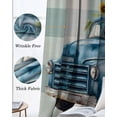 thumbnail image 3 of Blue Truck Yellow Sunflower Kitchen Curtains Summer Teal Plaid Vintage Cafe Short Curtains for Bathroom Blackout Window Curtain Grommet Small Window Treatment Drapes for Bedroom Living Room 42"x45"x2, 3 of 9