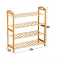 thumbnail image 6 of Ktaxon 4 Tiers Shoe Rack Shoe Shelf 12-16 Pairs Shoe Storage Organizer Space Saving, Wood Color, 6 of 11