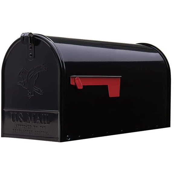 Solar Group E16B Locking Rural 2-Slot Mailbox, Black