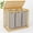 Grey, variant on Bamboo Laundry Hamper 3 Section with Lid, 150 L Laundry Sorter with Pull-Out Removable Washable Bags, 3 × 12.5 Gal Divided Laundry Baskets for Laundry Room, Bathroom