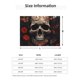 thumbnail image 5 of Balery Vintage Butterfly Flower Skull Manta de Franela con Dibujo, Lujo Ultra Suave y Cálido, Antipelusa y Resistente a las Arrugas para Cama, Sofá, Camping -80"x60", 5 of 6