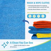 Microfiber Cleaning Cloths, Multicolor, Multipack