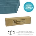 thumbnail image 7 of Sussexhome Carpet Stair Treads for Wooden Steps - Indoor Staircase Step Treads with Thick Carpet & Pattern Design - 9'' x 28'', Teal & White, Pack of 13, 7 of 7