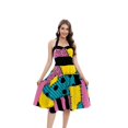 thumbnail image 2 of Disfraz de Sally para Halloween, vestido de rayas con estampado digital, B360-1025, 2 of 5