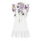 thumbnail image 5 of Vestido estampado con cuello en V y dobladillo con volantes en la parte delantera con botones casuales de verano para mujer Fridja  hj4763, 5 of 5